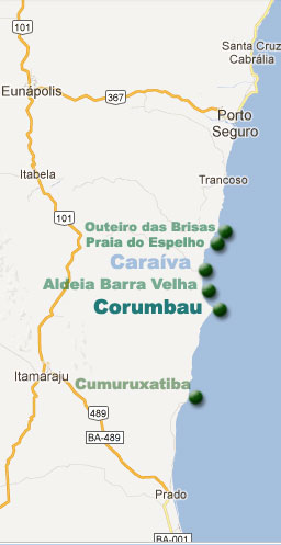 Mapa de Corumbau BA